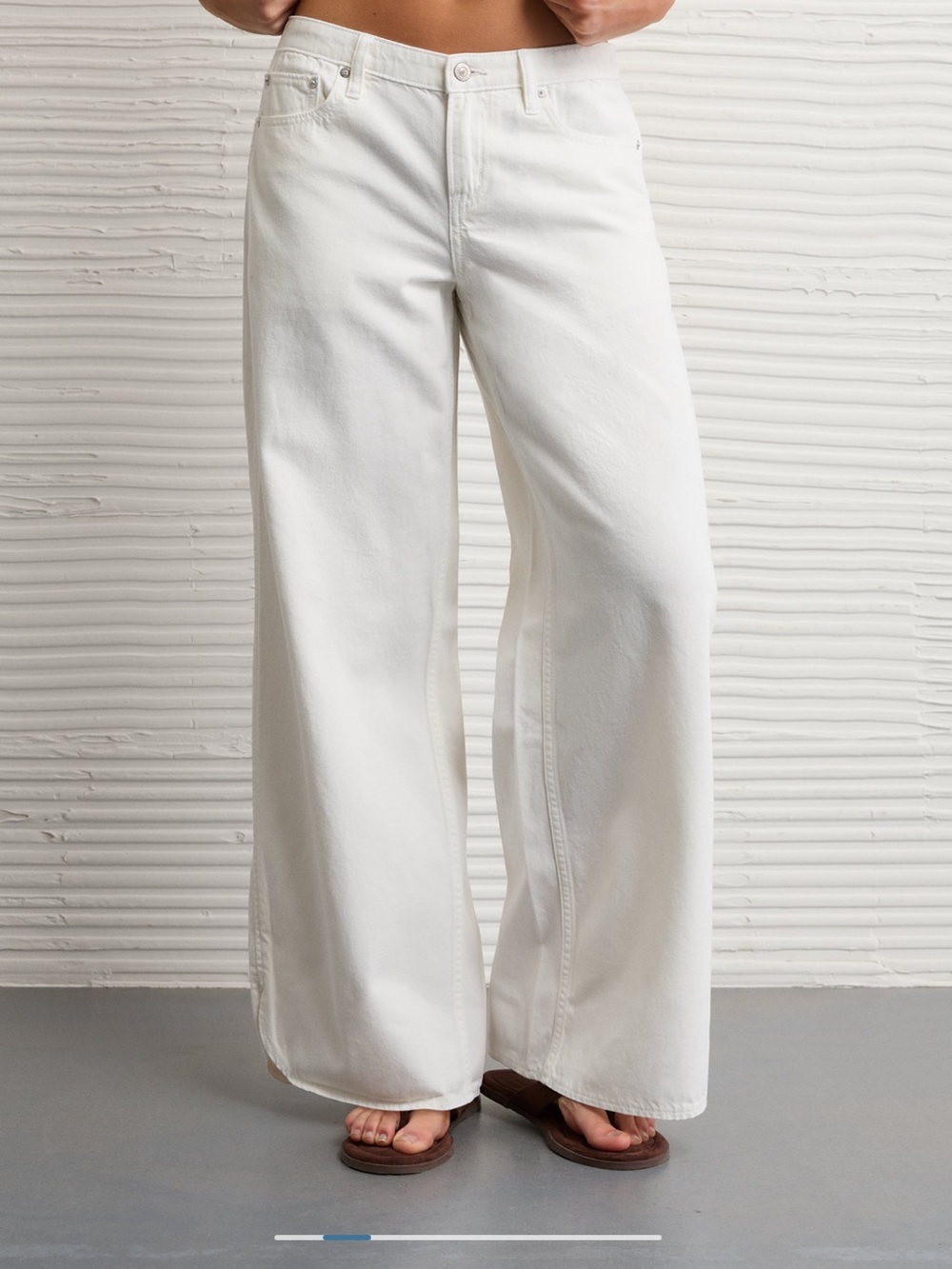 High-Rise White Wide-Leg Women's Jeans